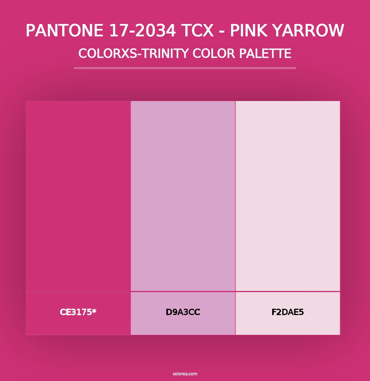 PANTONE 17-2034 TCX - Pink Yarrow - Colorxs Trinity Palette