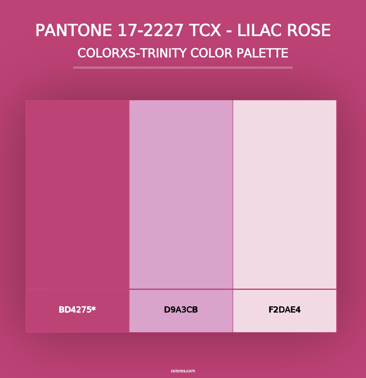 PANTONE 17-2227 TCX - Lilac Rose - Colorxs Trinity Palette