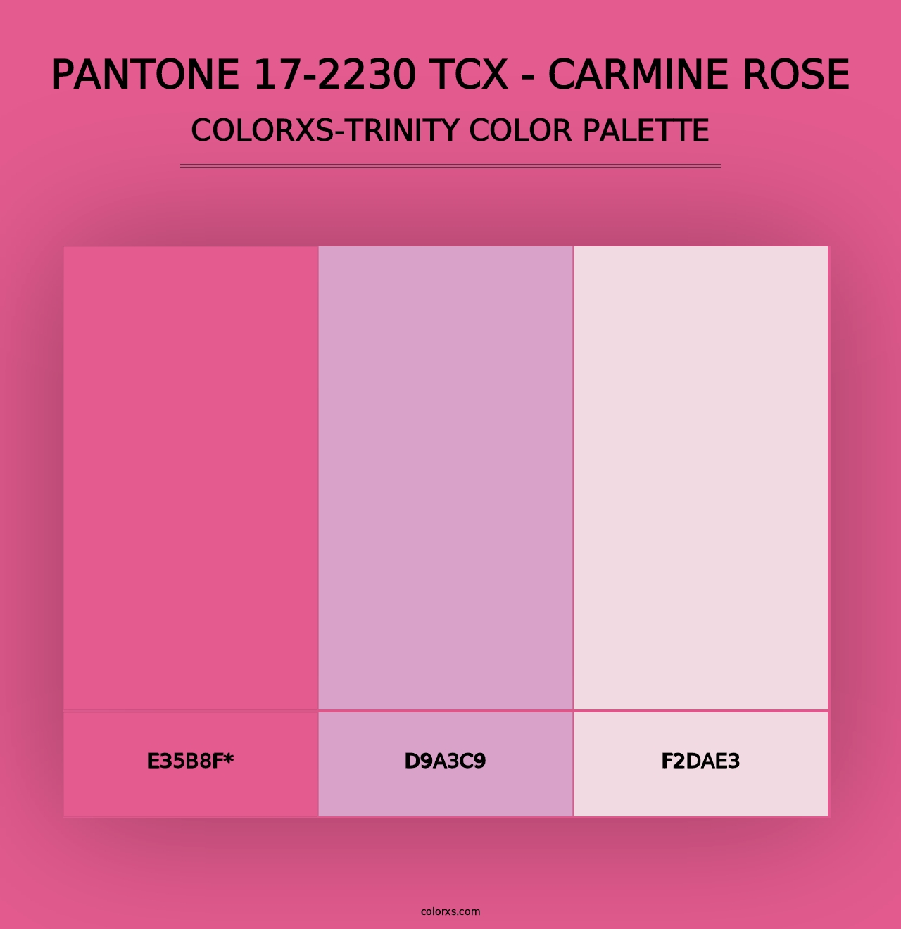 PANTONE 17-2230 TCX - Carmine Rose - Colorxs Trinity Palette