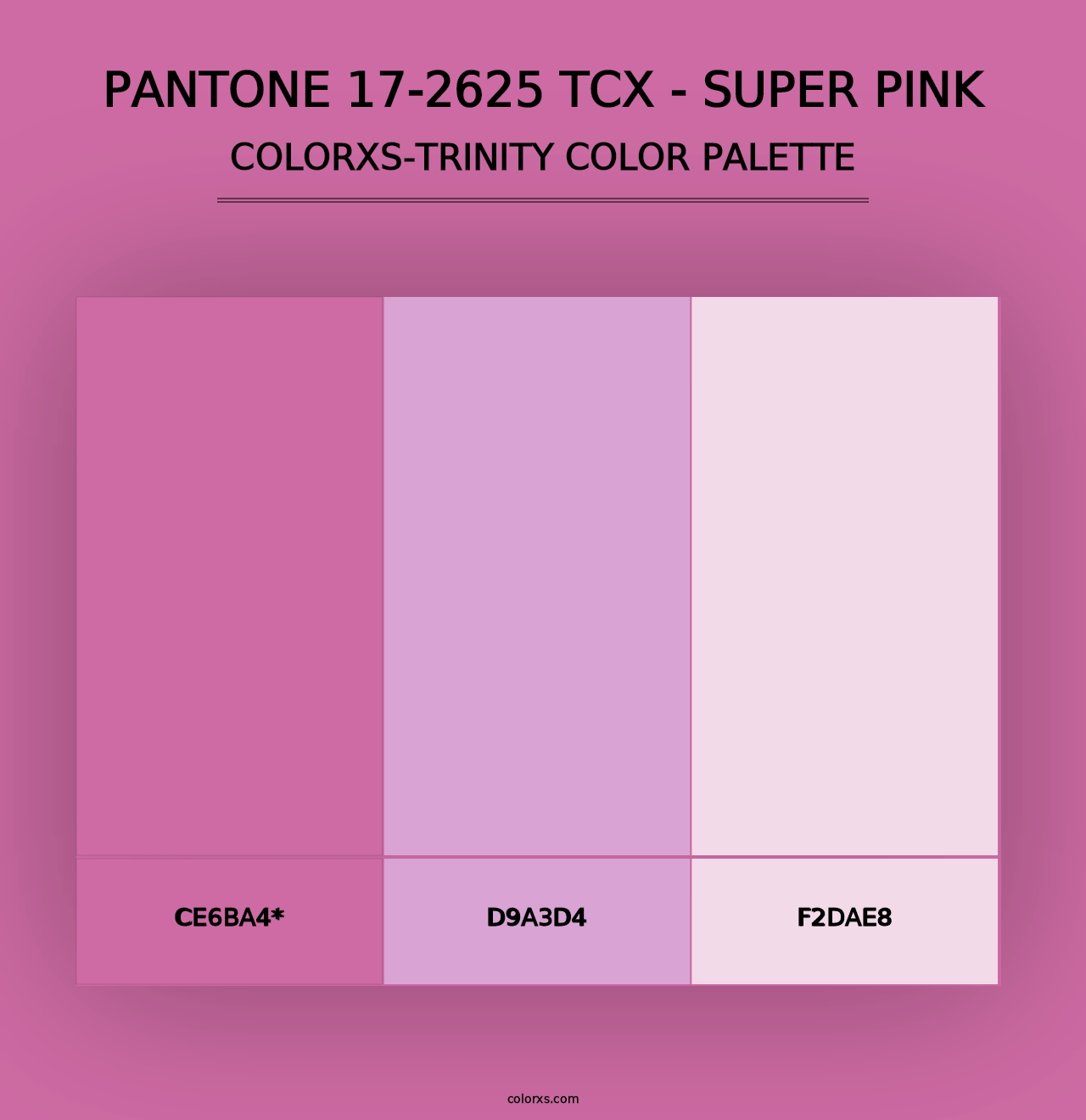 PANTONE 17-2625 TCX - Super Pink - Colorxs Trinity Palette