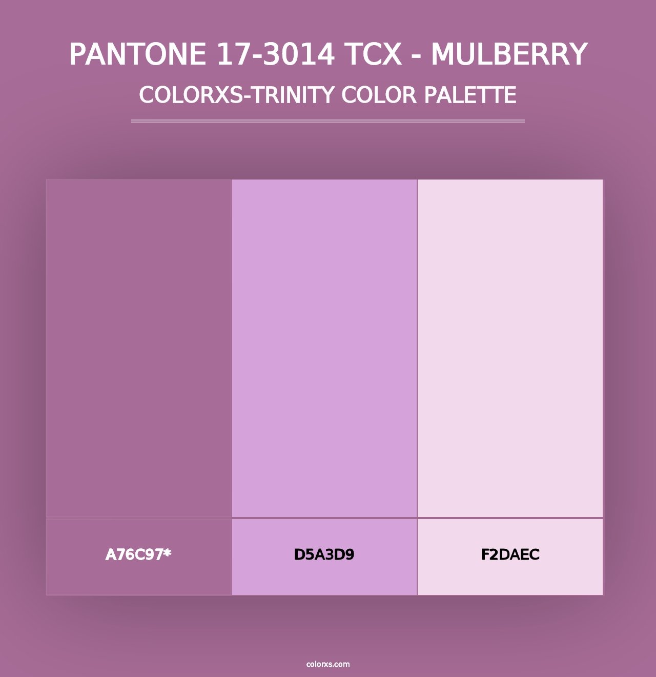 PANTONE 17-3014 TCX - Mulberry - Colorxs Trinity Palette