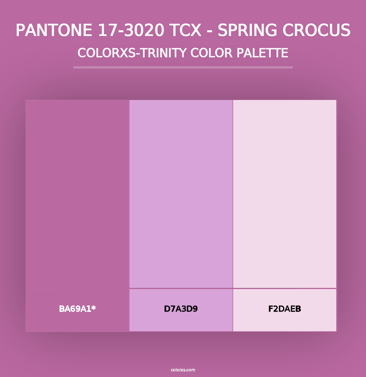 PANTONE 17-3020 TCX - Spring Crocus - Colorxs Trinity Palette