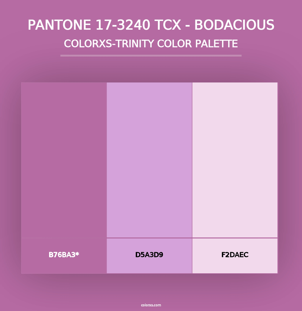 PANTONE 17-3240 TCX - Bodacious - Colorxs Trinity Palette