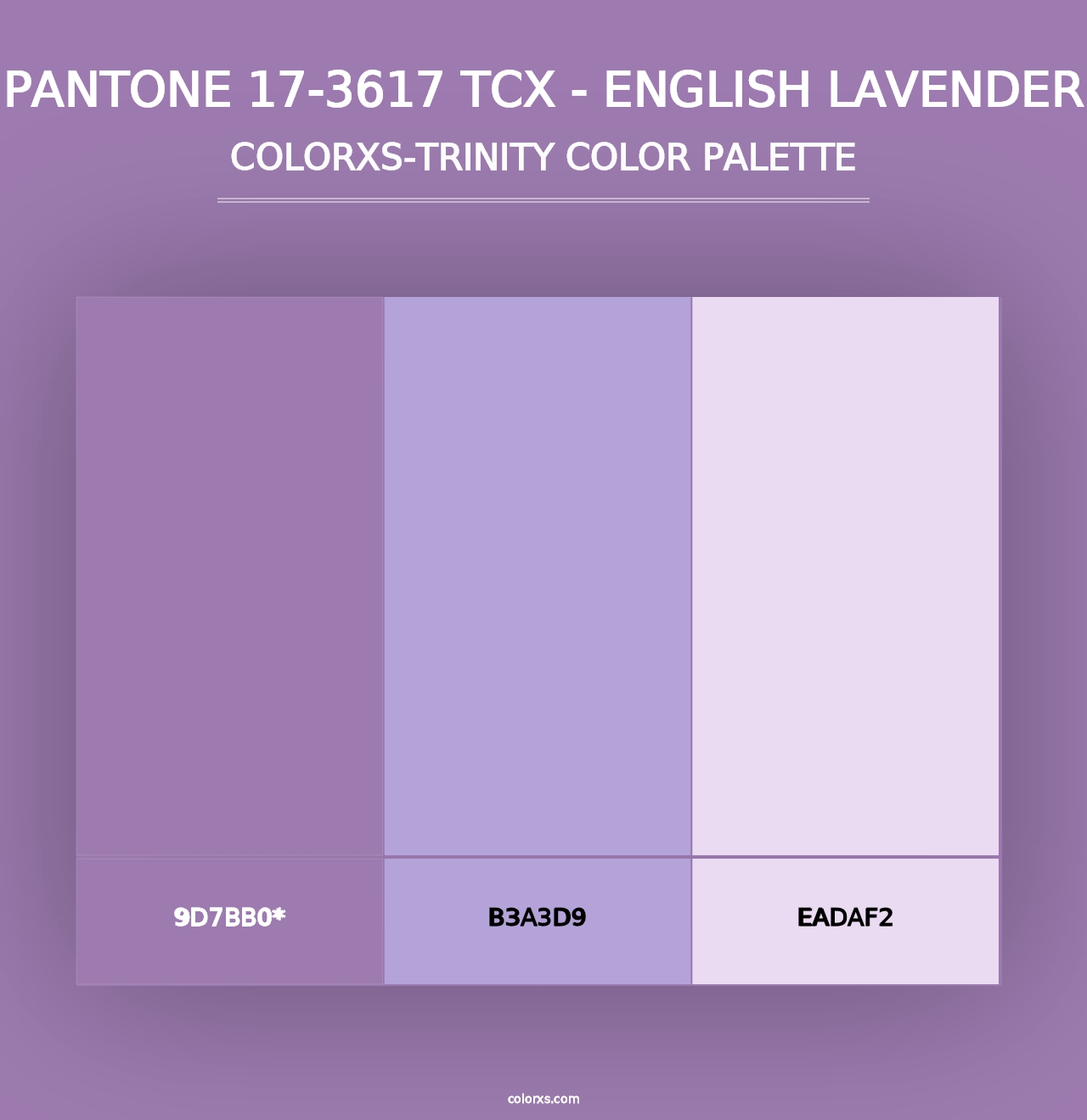 PANTONE 17-3617 TCX - English Lavender - Colorxs Trinity Palette