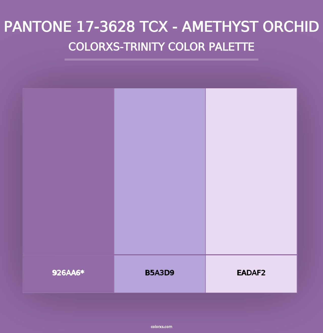 PANTONE 17-3628 TCX - Amethyst Orchid - Colorxs Trinity Palette