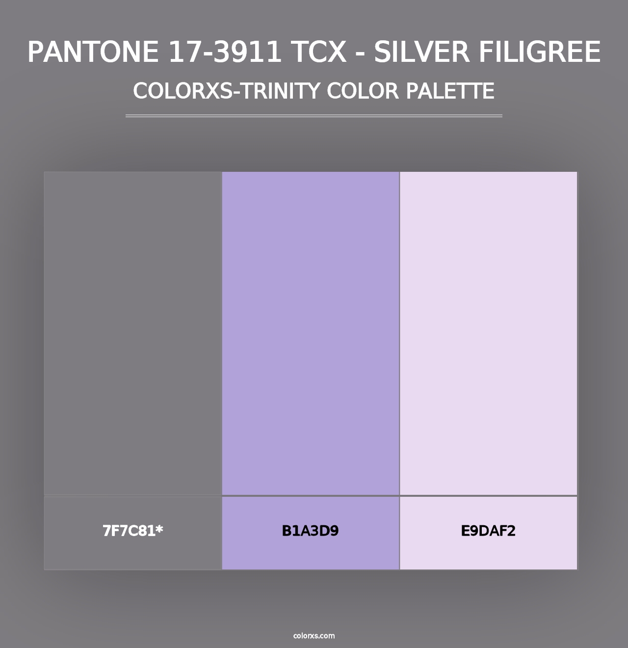 PANTONE 17-3911 TCX - Silver Filigree - Colorxs Trinity Palette