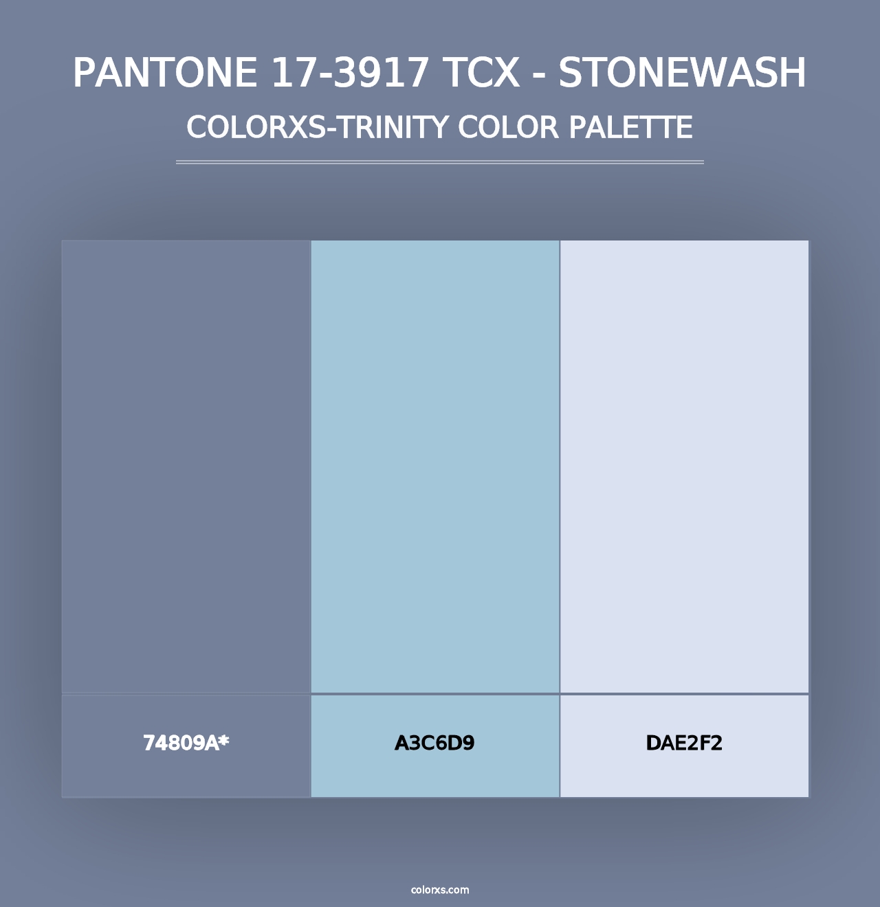 PANTONE 17-3917 TCX - Stonewash - Colorxs Trinity Palette