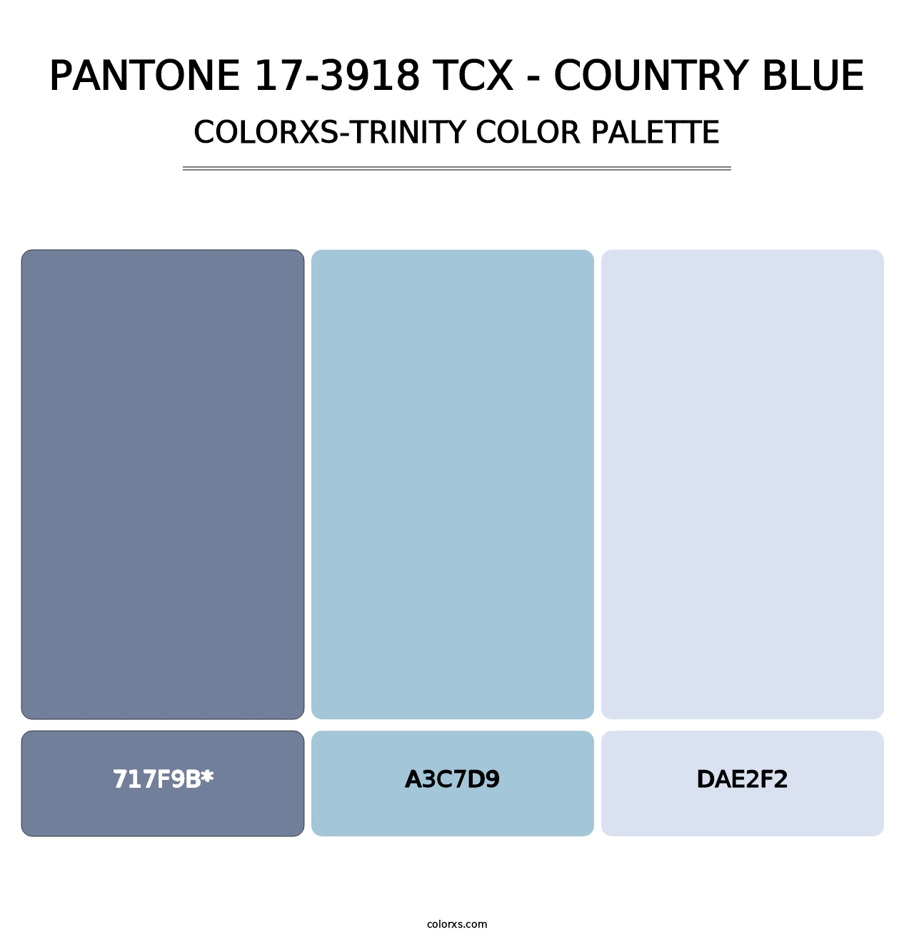 PANTONE 17-3918 TCX - Country Blue - Colorxs Trinity Palette