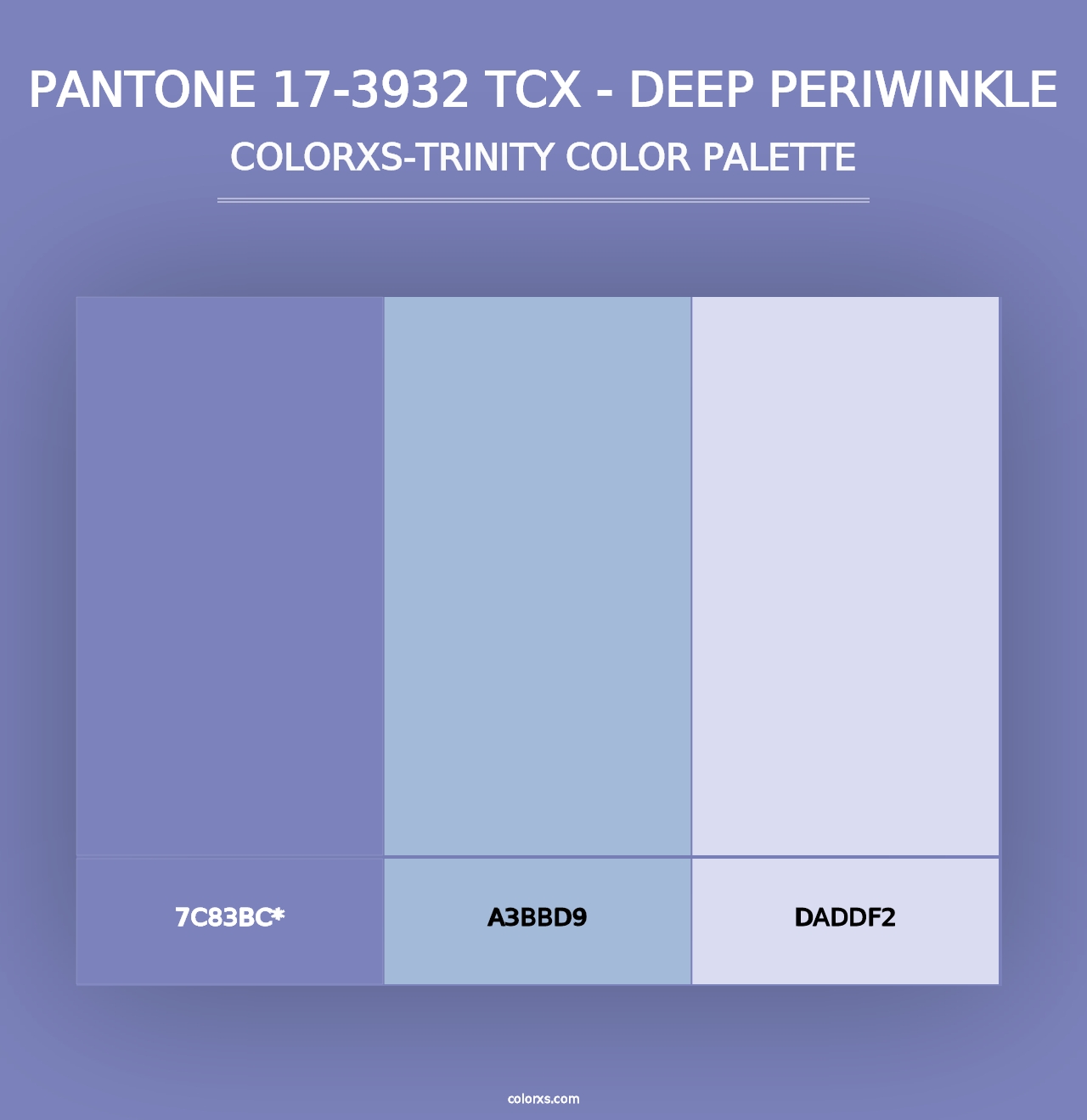 PANTONE 17-3932 TCX - Deep Periwinkle - Colorxs Trinity Palette