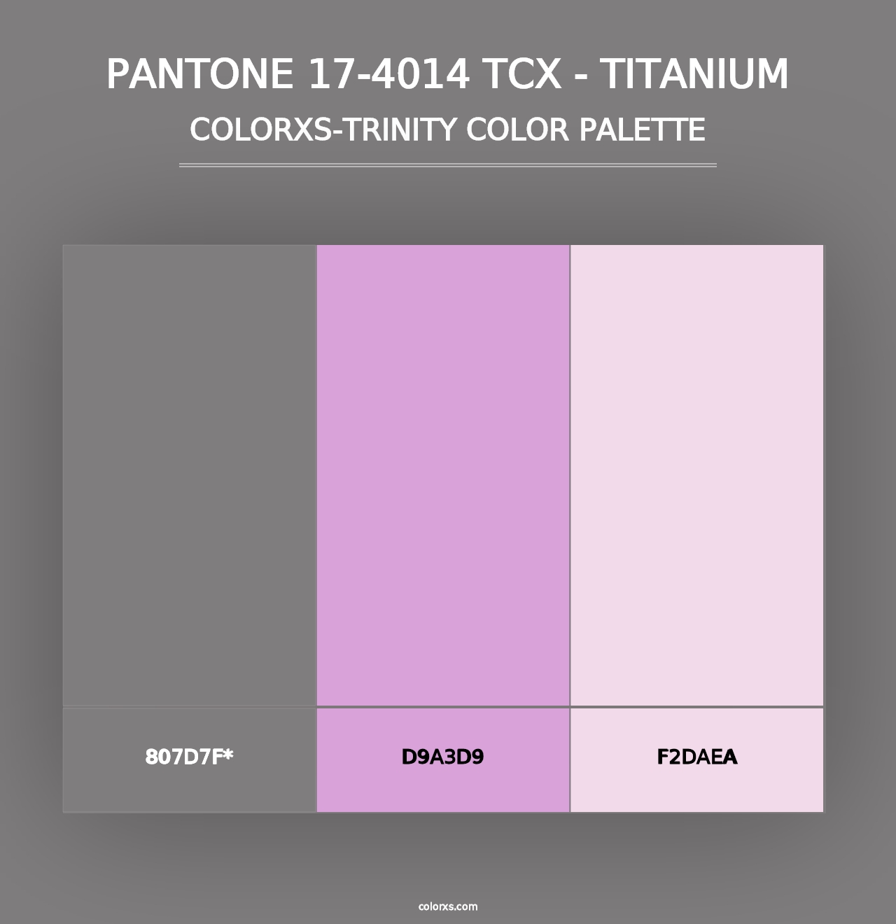 PANTONE 17-4014 TCX - Titanium - Colorxs Trinity Palette