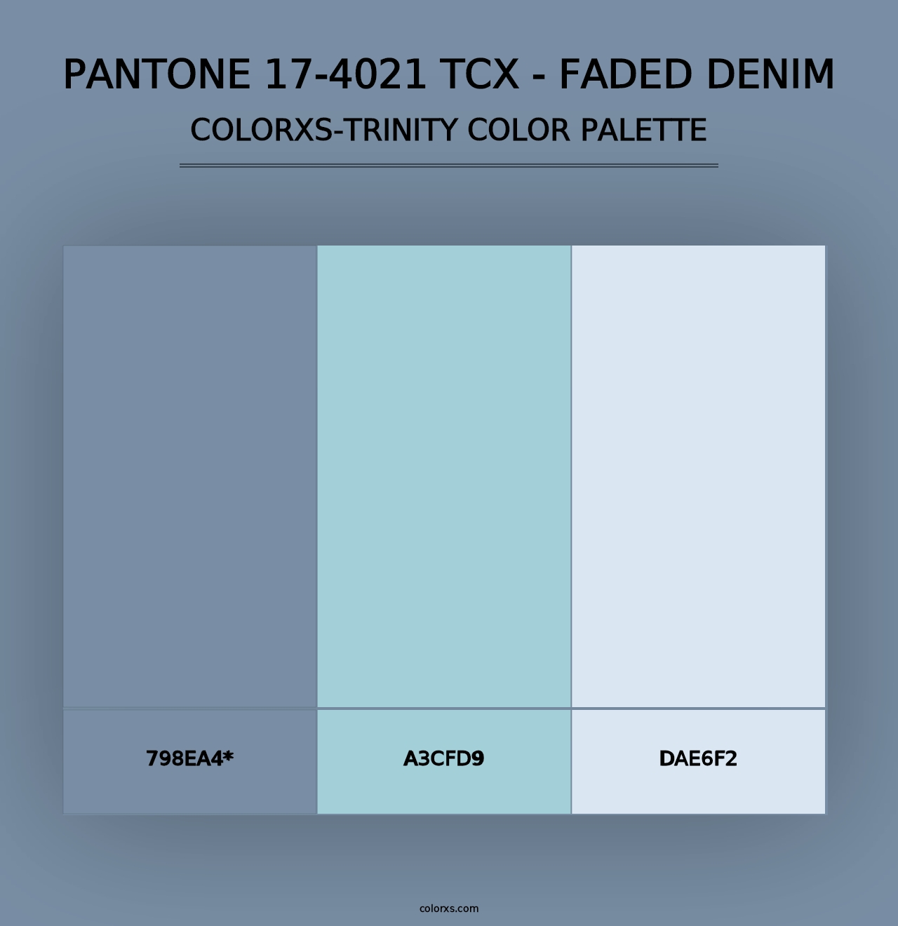 PANTONE 17-4021 TCX - Faded Denim - Colorxs Trinity Palette