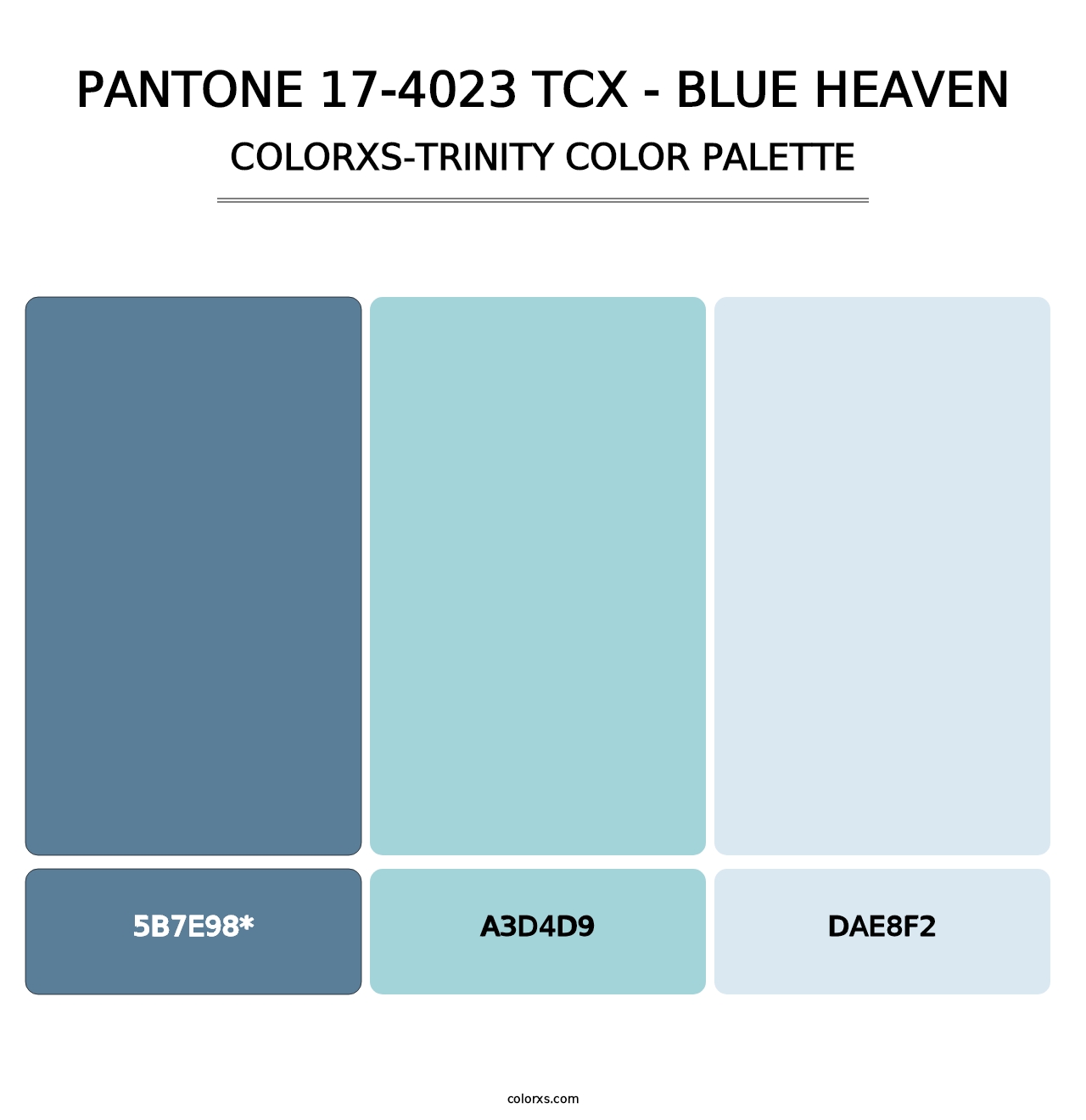 PANTONE 17-4023 TCX - Blue Heaven - Colorxs Trinity Palette