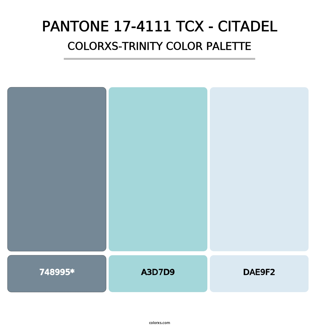 PANTONE 17-4111 TCX - Citadel - Colorxs Trinity Palette