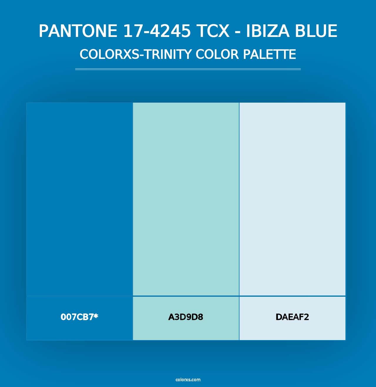 PANTONE 17-4245 TCX - Ibiza Blue - Colorxs Trinity Palette