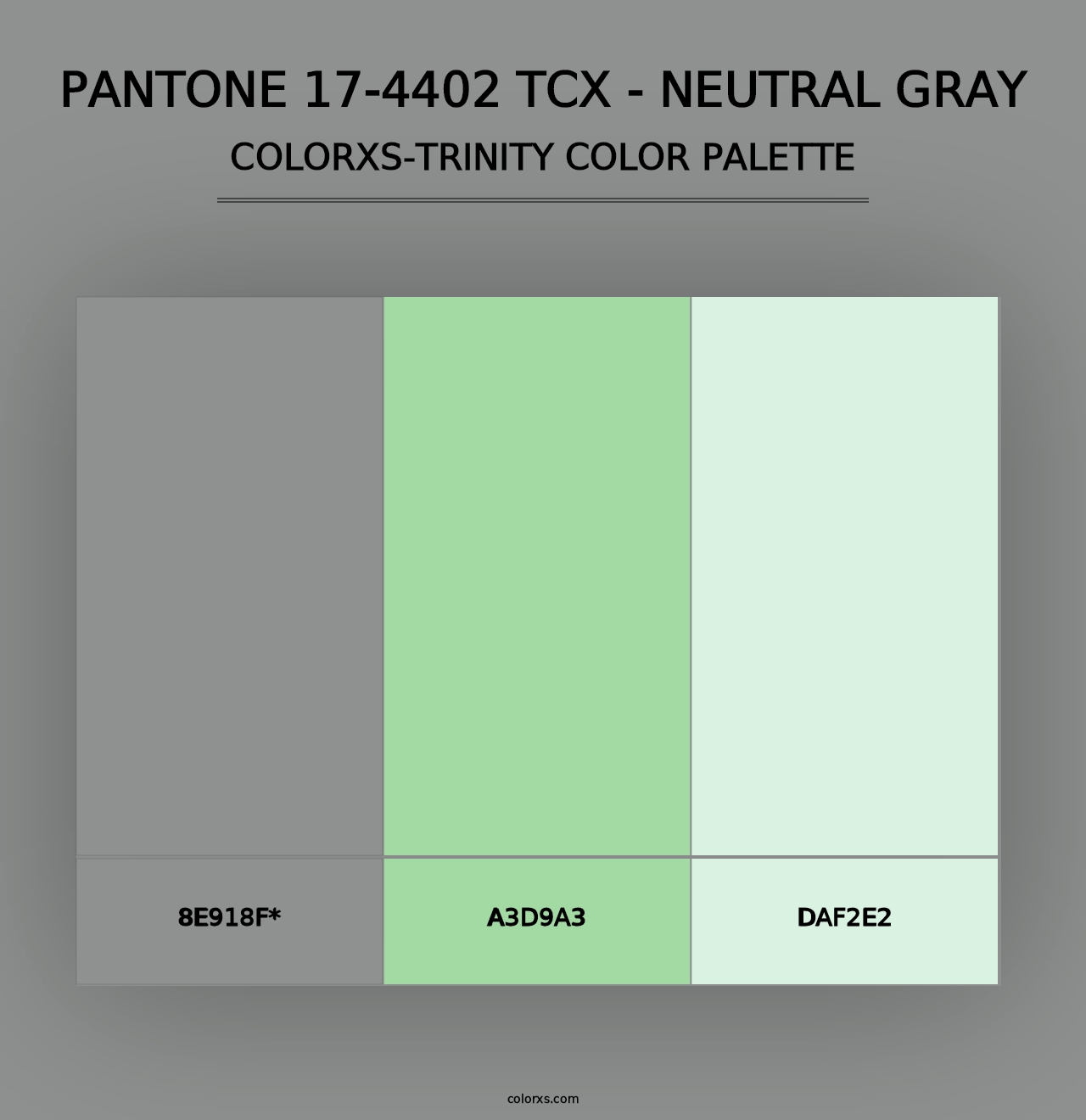 PANTONE 17-4402 TCX - Neutral Gray - Colorxs Trinity Palette