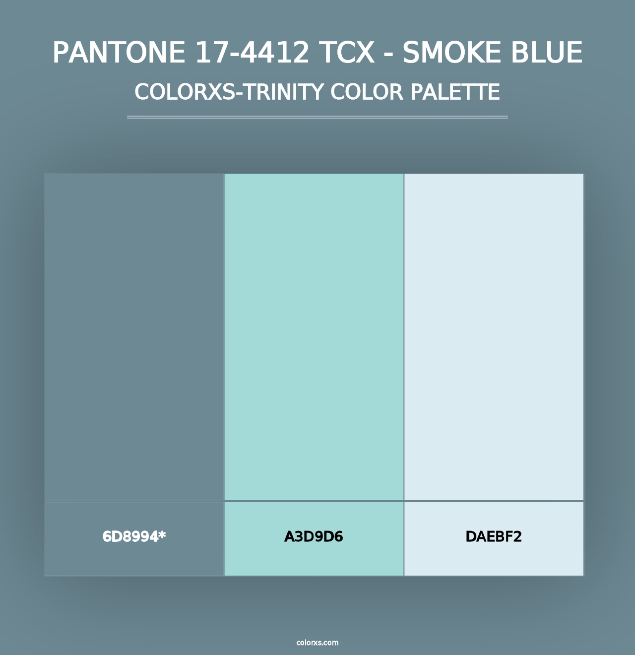 PANTONE 17-4412 TCX - Smoke Blue - Colorxs Trinity Palette