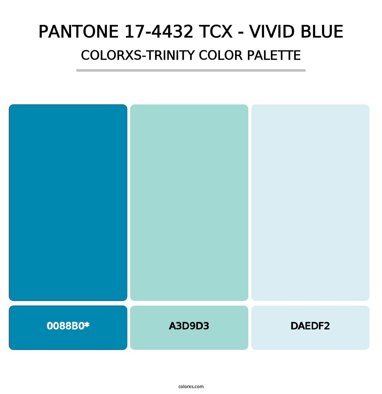 PANTONE 17-4432 TCX - Vivid Blue - Colorxs Trinity Palette