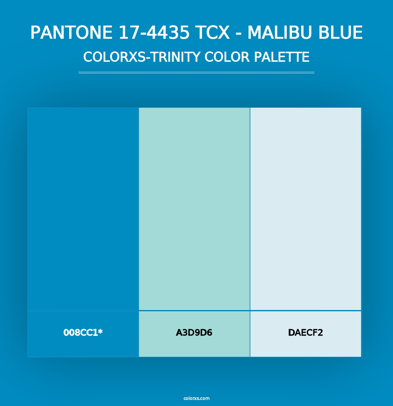 PANTONE 17-4435 TCX - Malibu Blue - Colorxs Trinity Palette