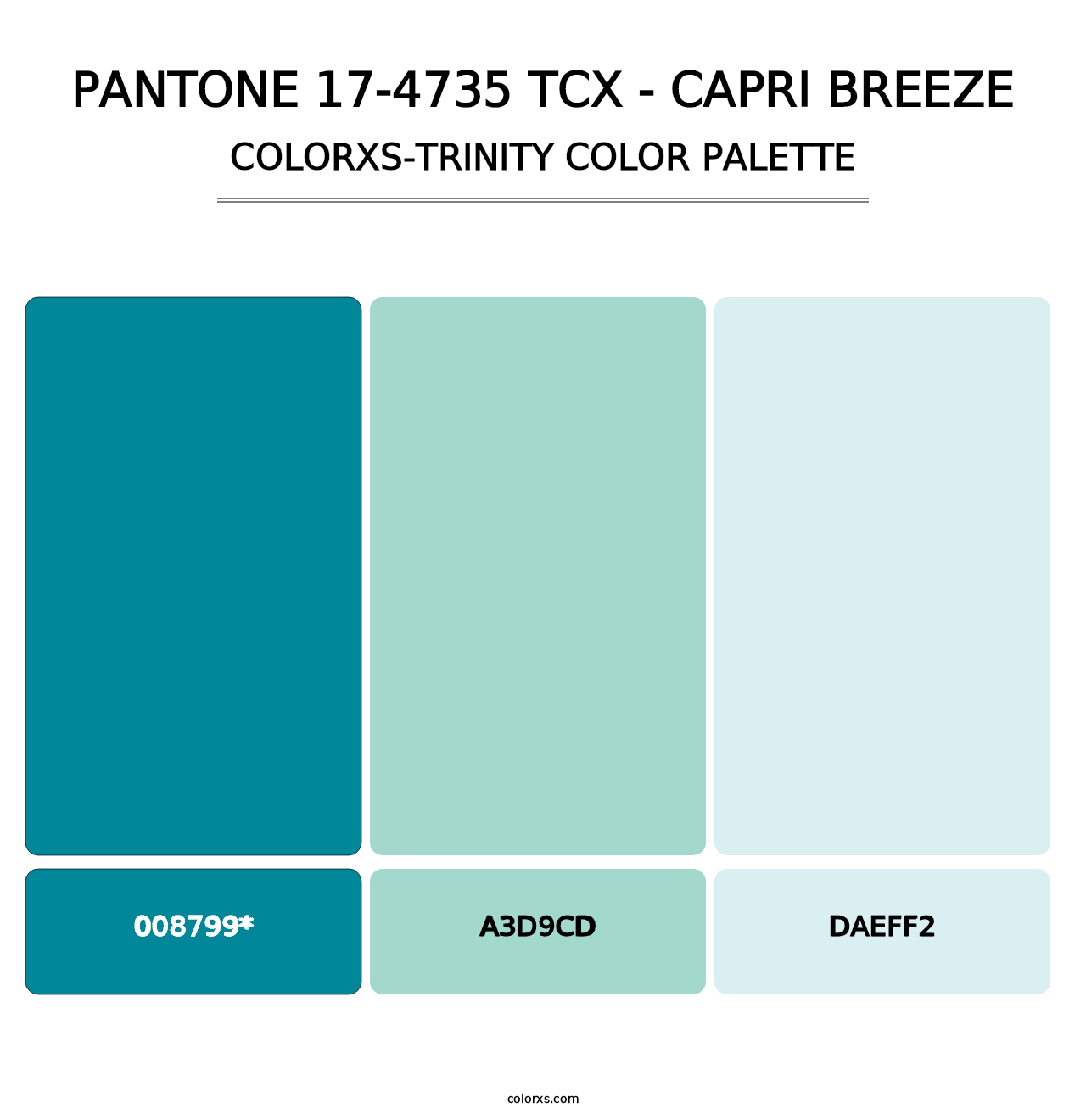 PANTONE 17-4735 TCX - Capri Breeze - Colorxs Trinity Palette