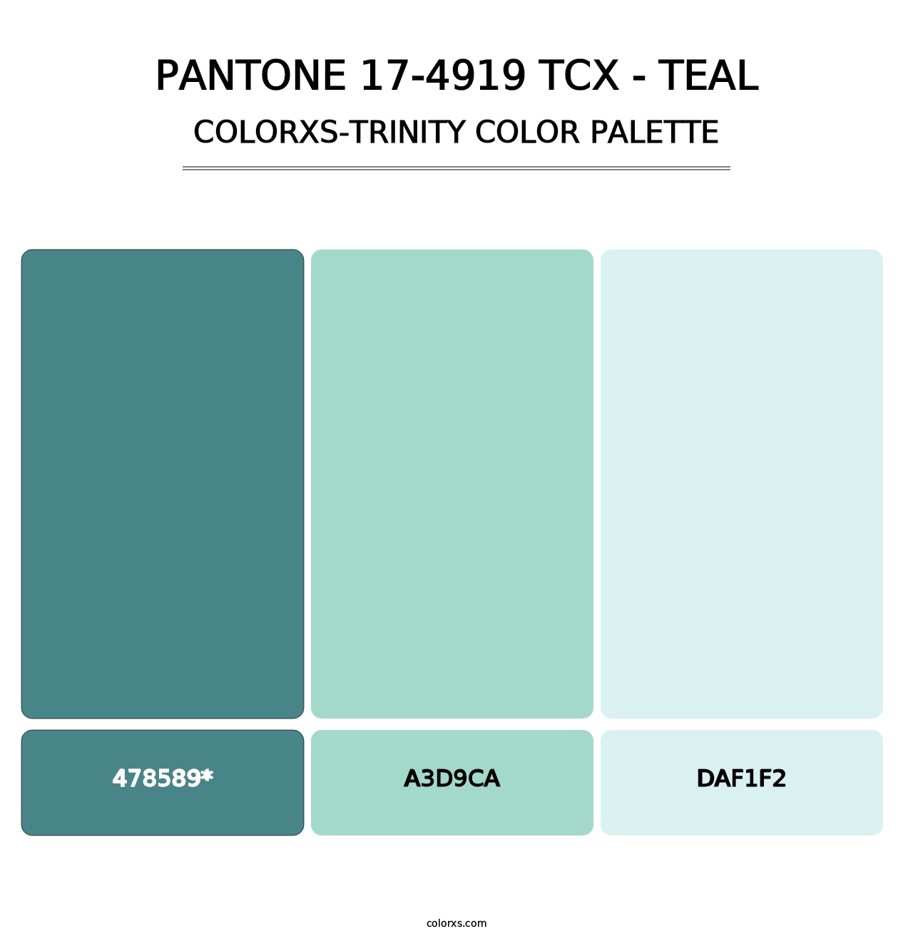 PANTONE 17-4919 TCX - Teal - Colorxs Trinity Palette