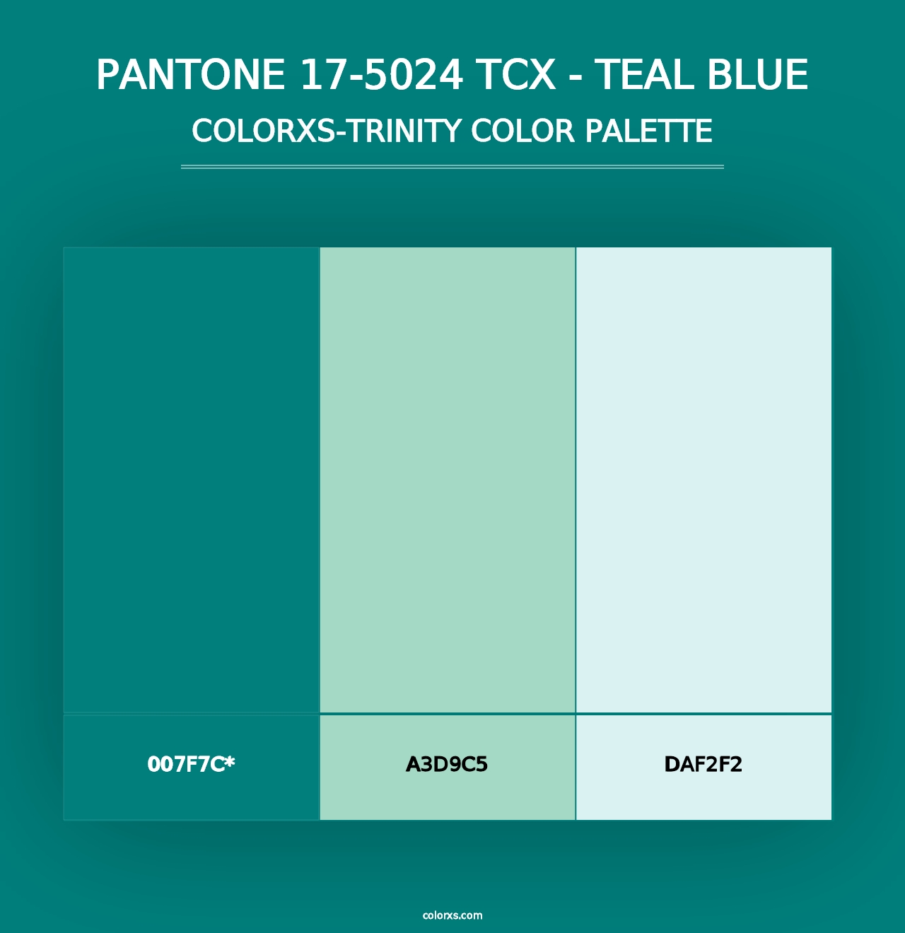 PANTONE 17-5024 TCX - Teal Blue - Colorxs Trinity Palette