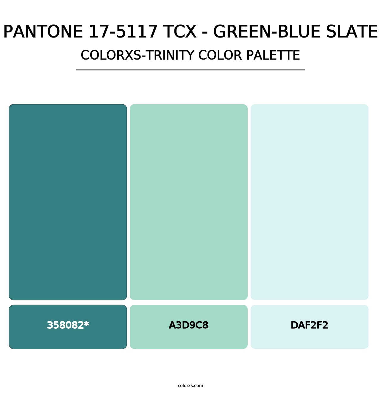 PANTONE 17-5117 TCX - Green-Blue Slate - Colorxs Trinity Palette