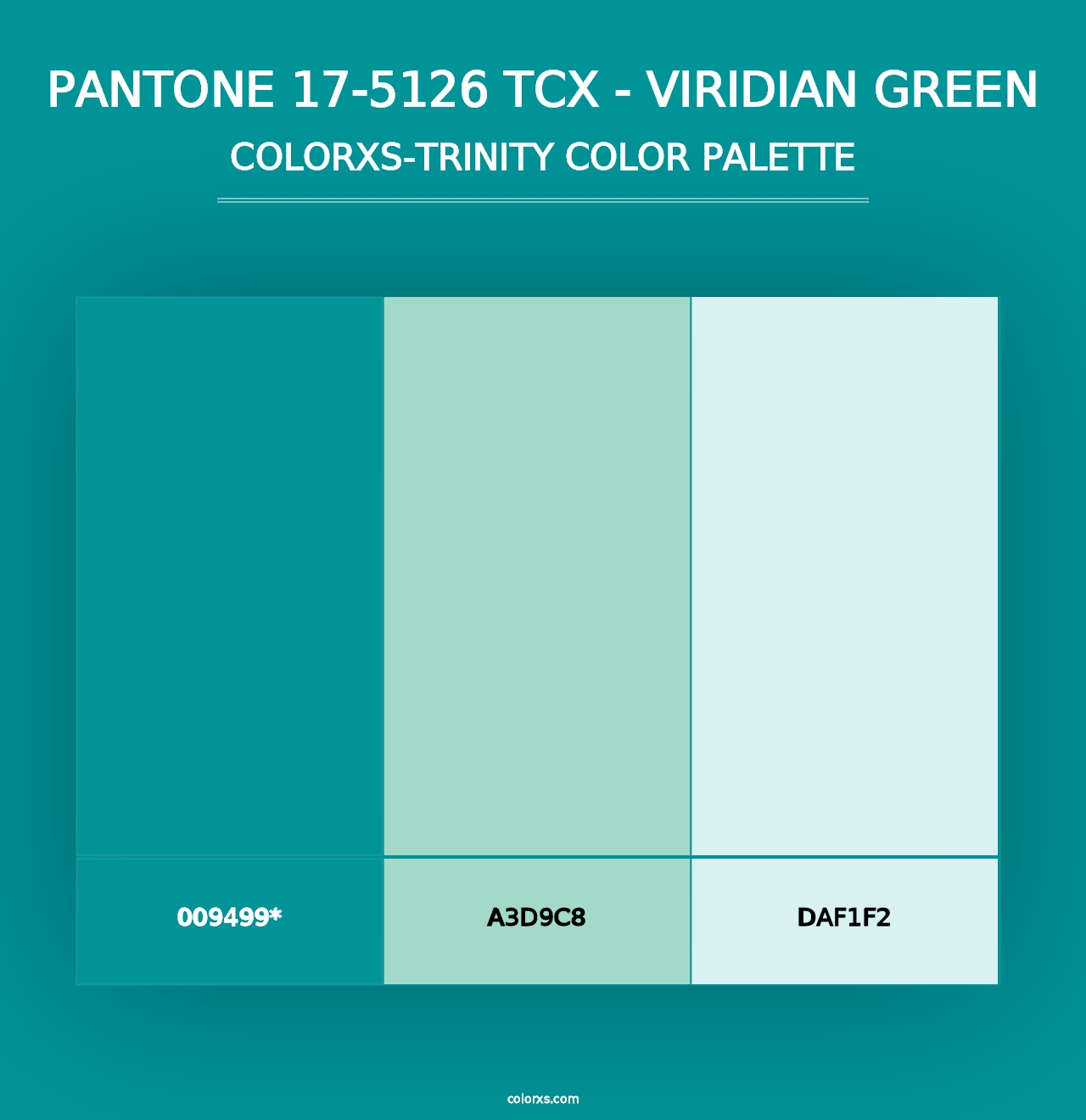 PANTONE 17-5126 TCX - Viridian Green - Colorxs Trinity Palette