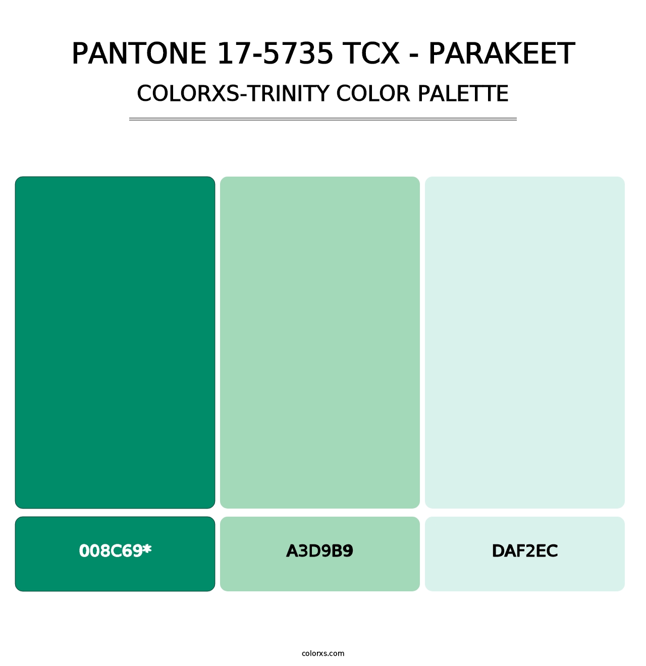 PANTONE 17-5735 TCX - Parakeet - Colorxs Trinity Palette