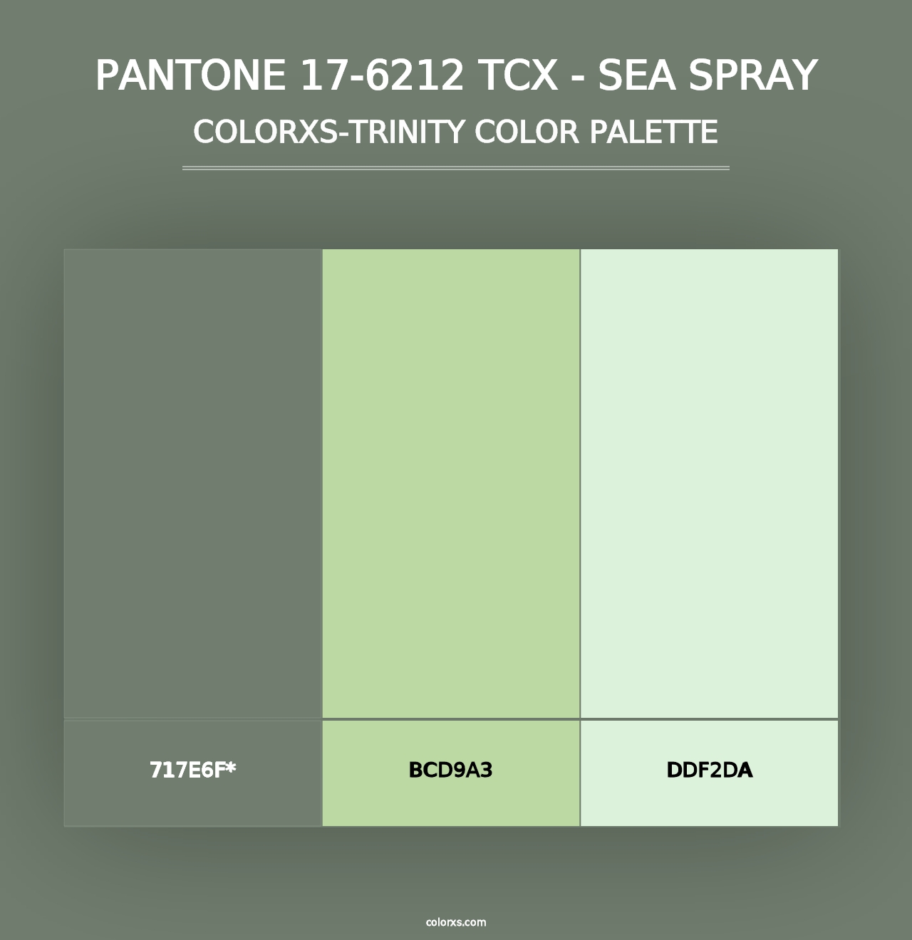 PANTONE 17-6212 TCX - Sea Spray - Colorxs Trinity Palette