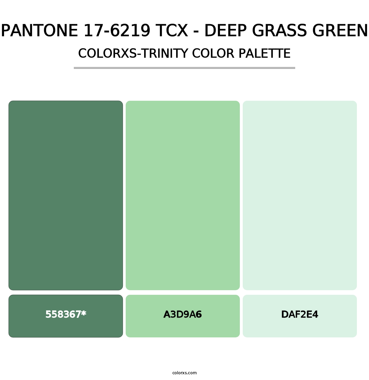 PANTONE 17-6219 TCX - Deep Grass Green - Colorxs Trinity Palette