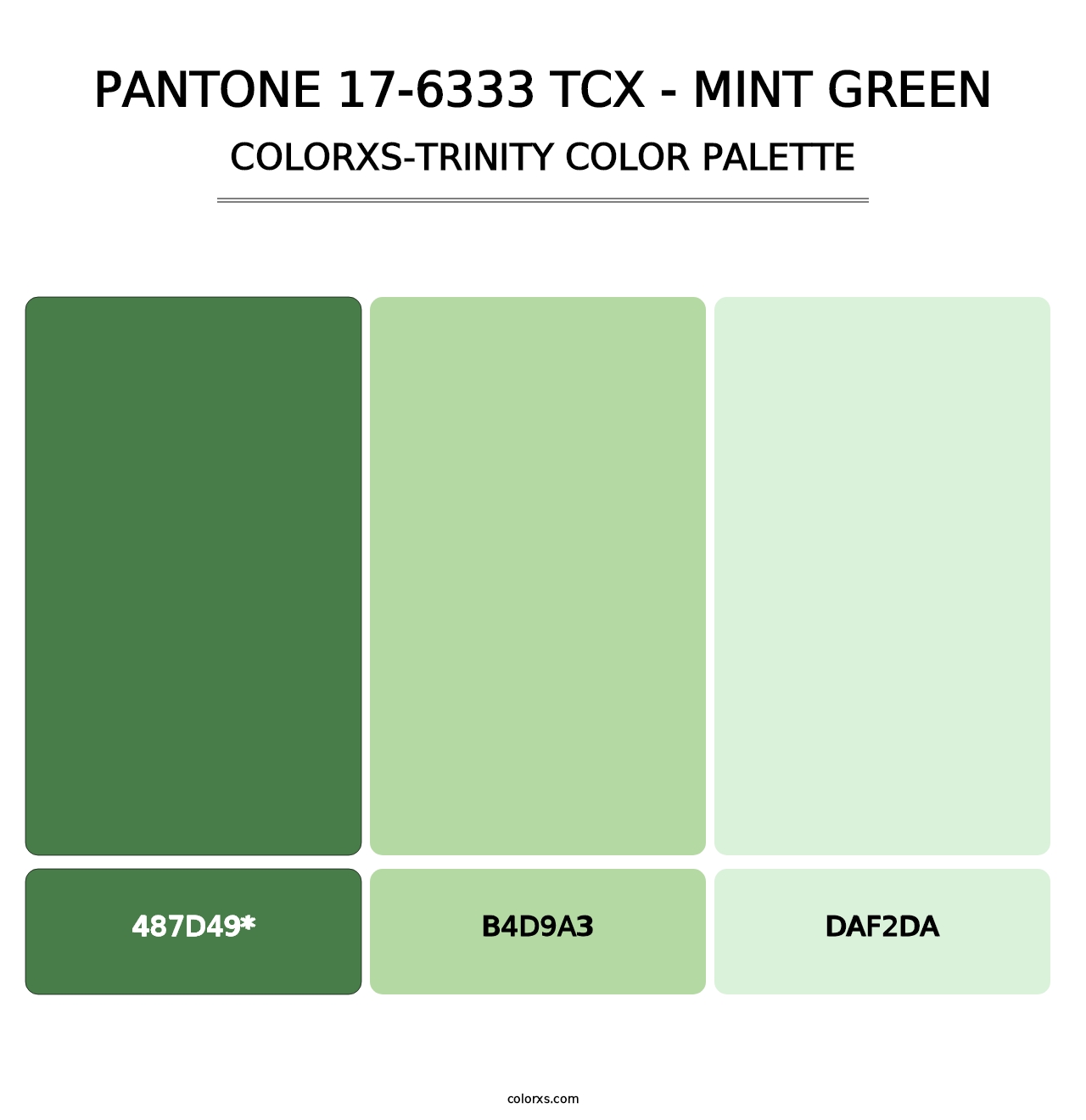 PANTONE 17-6333 TCX - Mint Green - Colorxs Trinity Palette