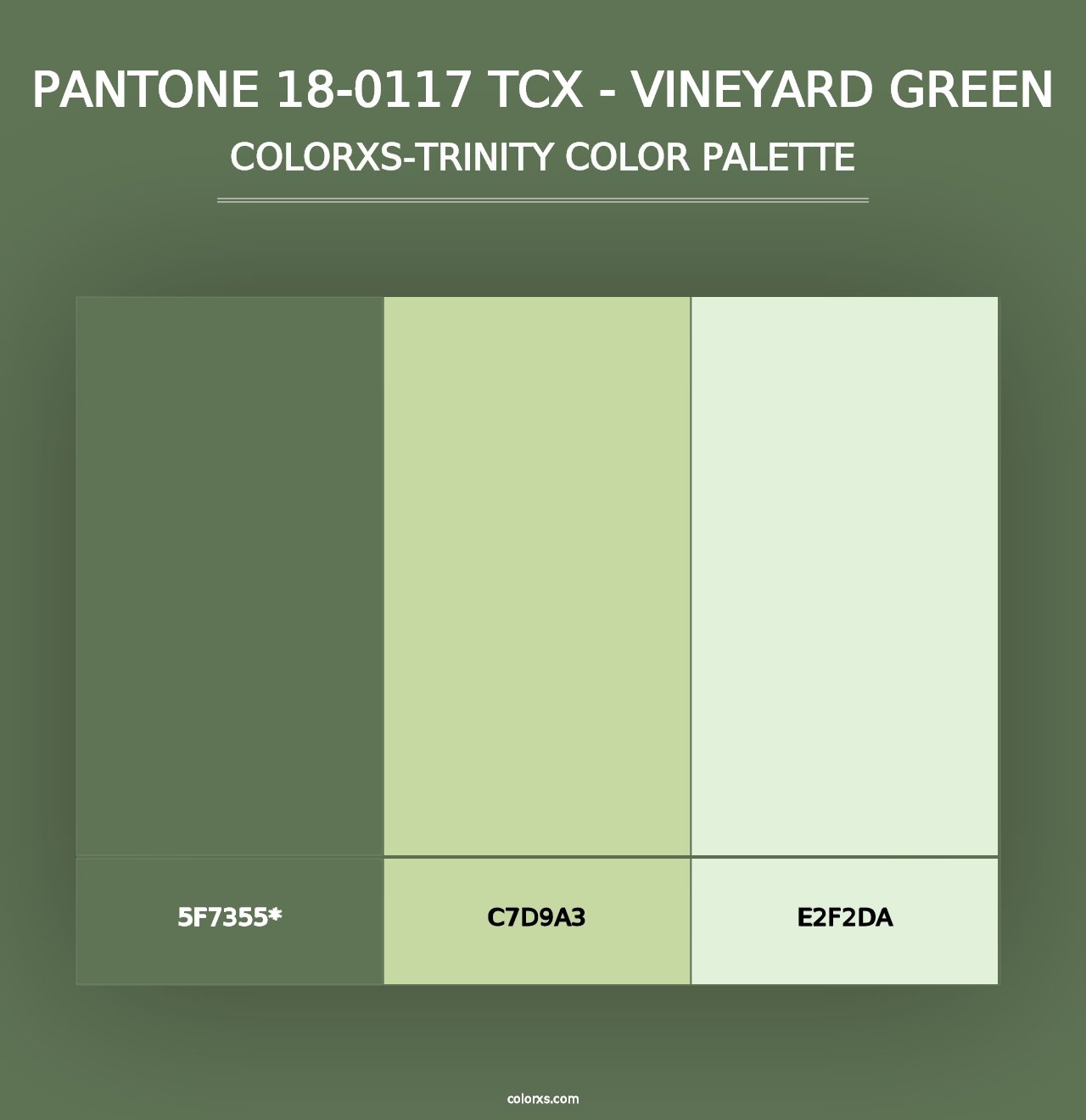 PANTONE 18-0117 TCX - Vineyard Green - Colorxs Trinity Palette