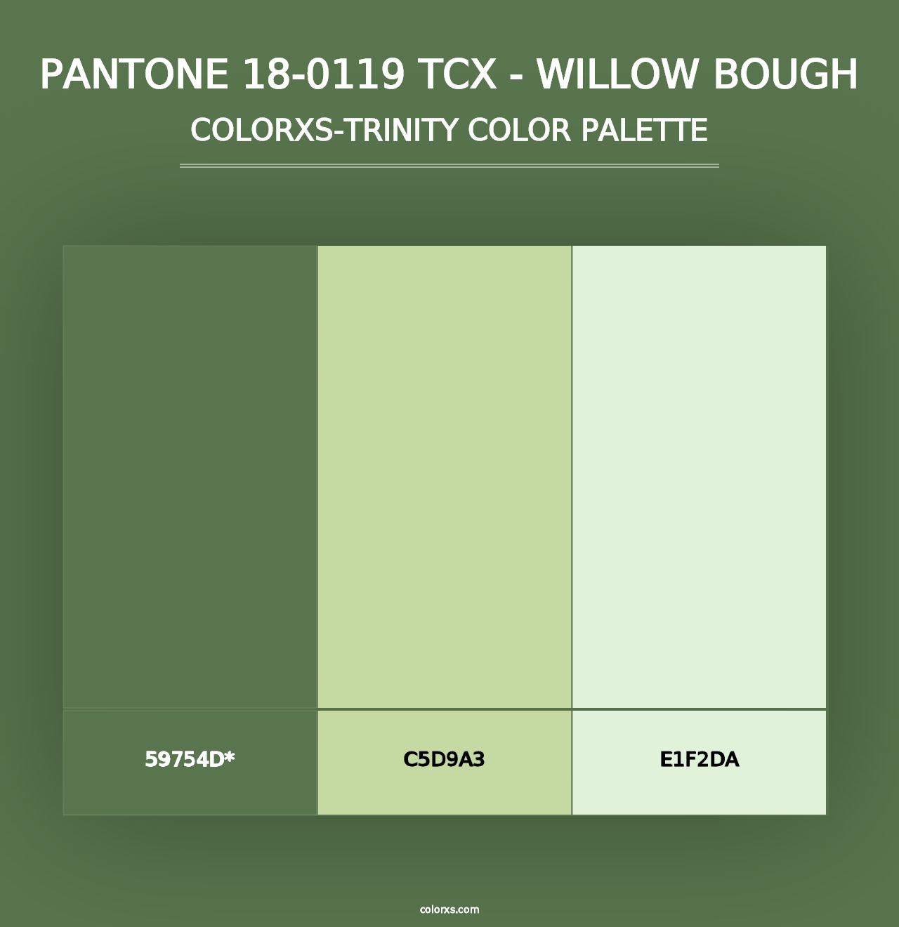 PANTONE 18-0119 TCX - Willow Bough - Colorxs Trinity Palette