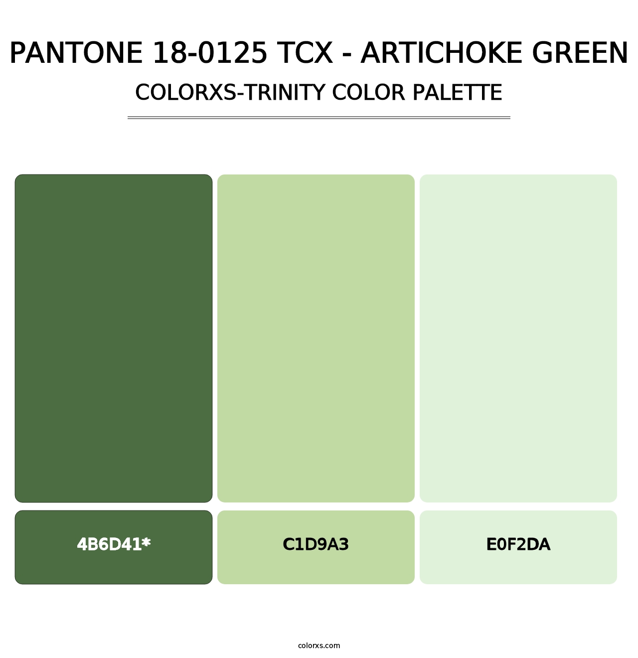 PANTONE 18-0125 TCX - Artichoke Green - Colorxs Trinity Palette