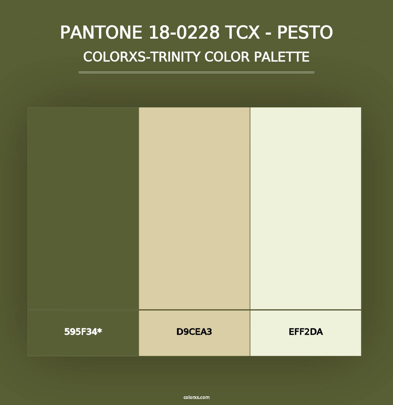 PANTONE 18-0228 TCX - Pesto - Colorxs Trinity Palette