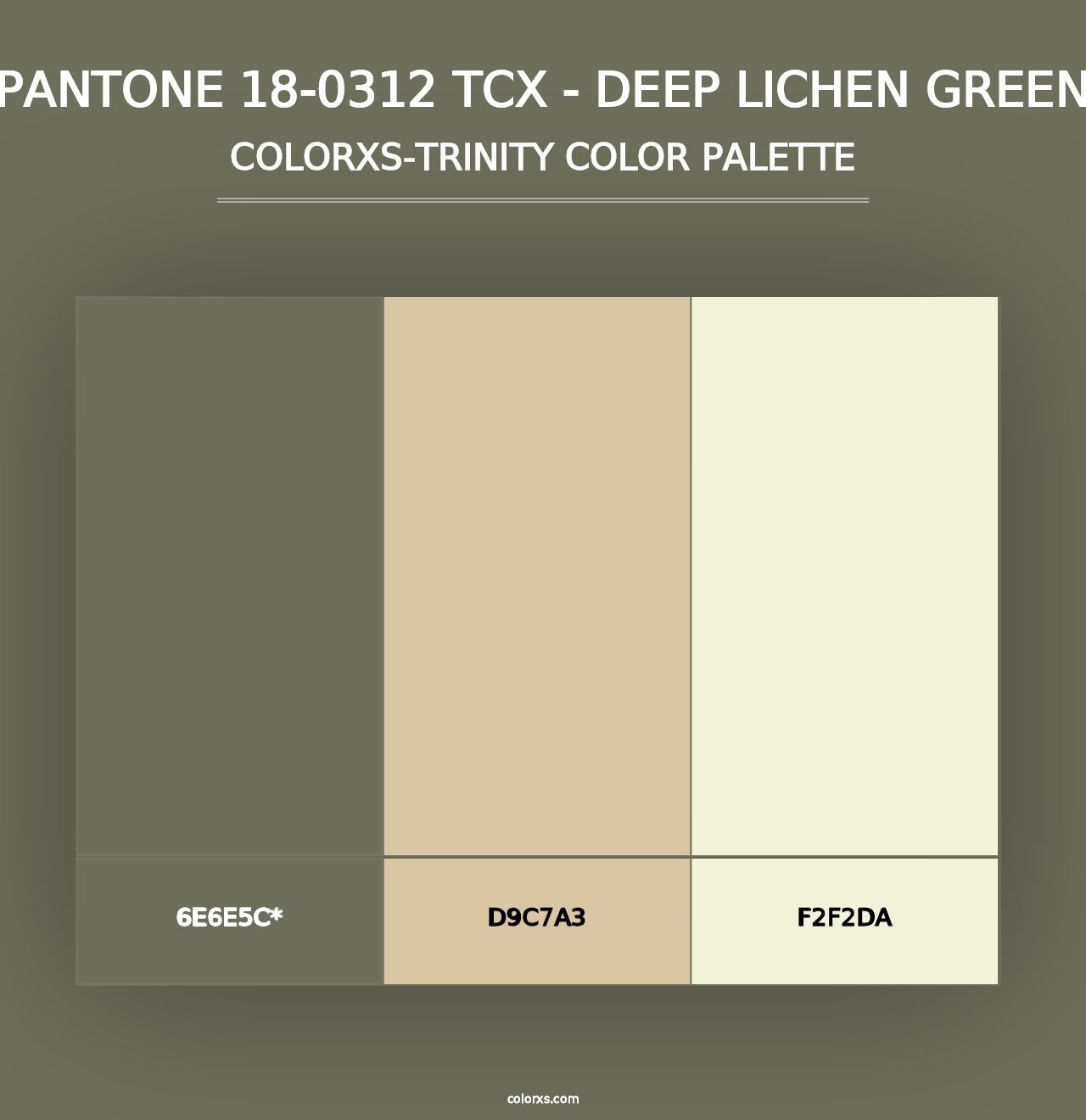 PANTONE 18-0312 TCX - Deep Lichen Green - Colorxs Trinity Palette