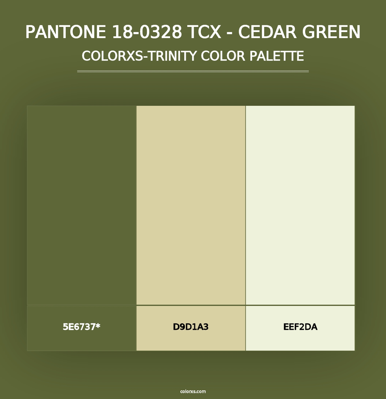 PANTONE 18-0328 TCX - Cedar Green - Colorxs Trinity Palette