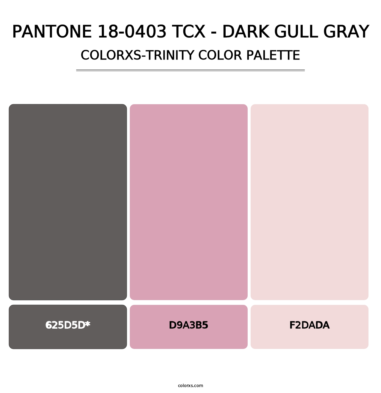 PANTONE 18-0403 TCX - Dark Gull Gray - Colorxs Trinity Palette