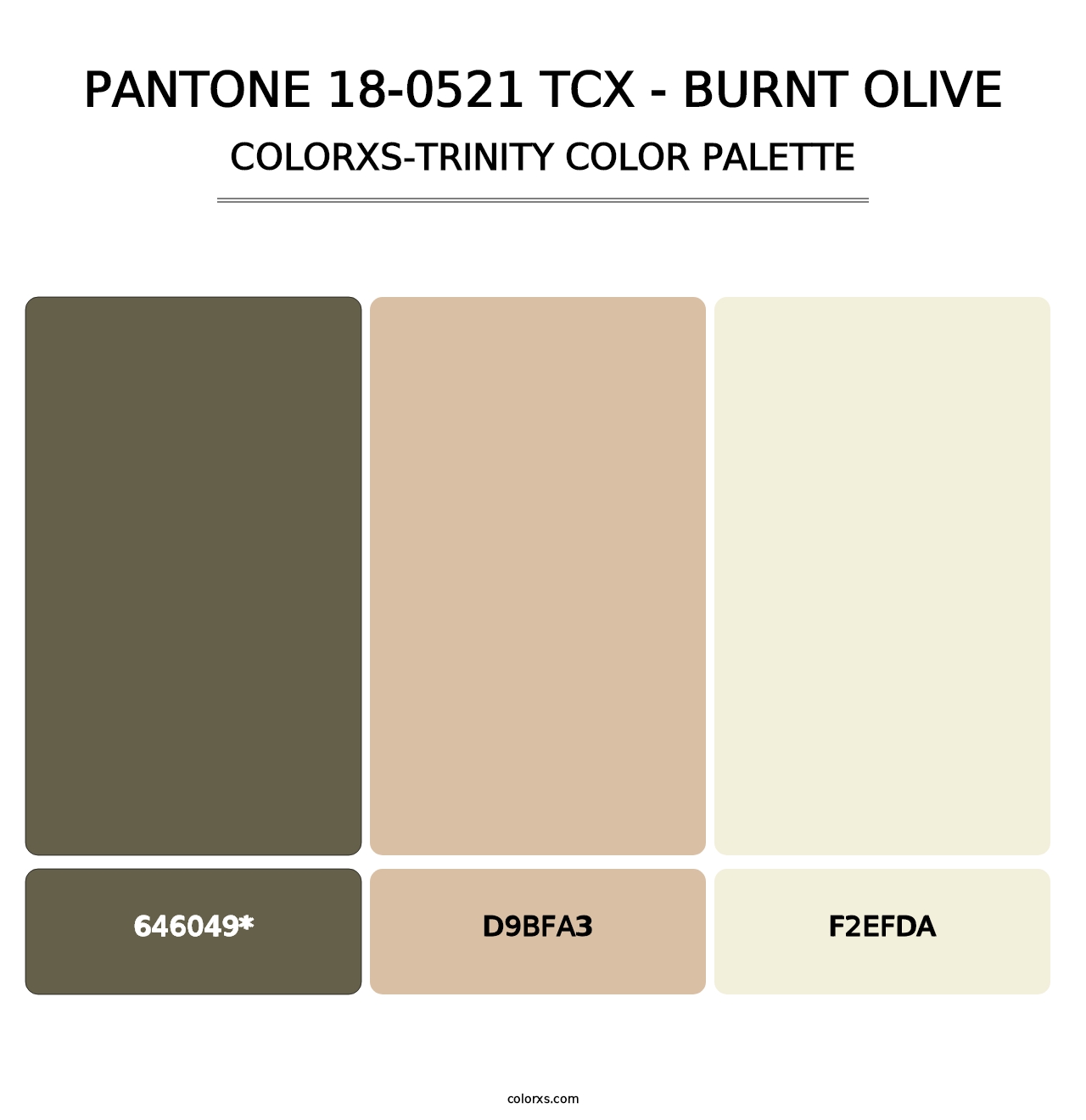 PANTONE 18-0521 TCX - Burnt Olive - Colorxs Trinity Palette