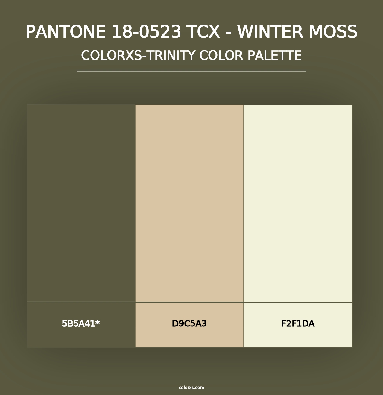 PANTONE 18-0523 TCX - Winter Moss - Colorxs Trinity Palette