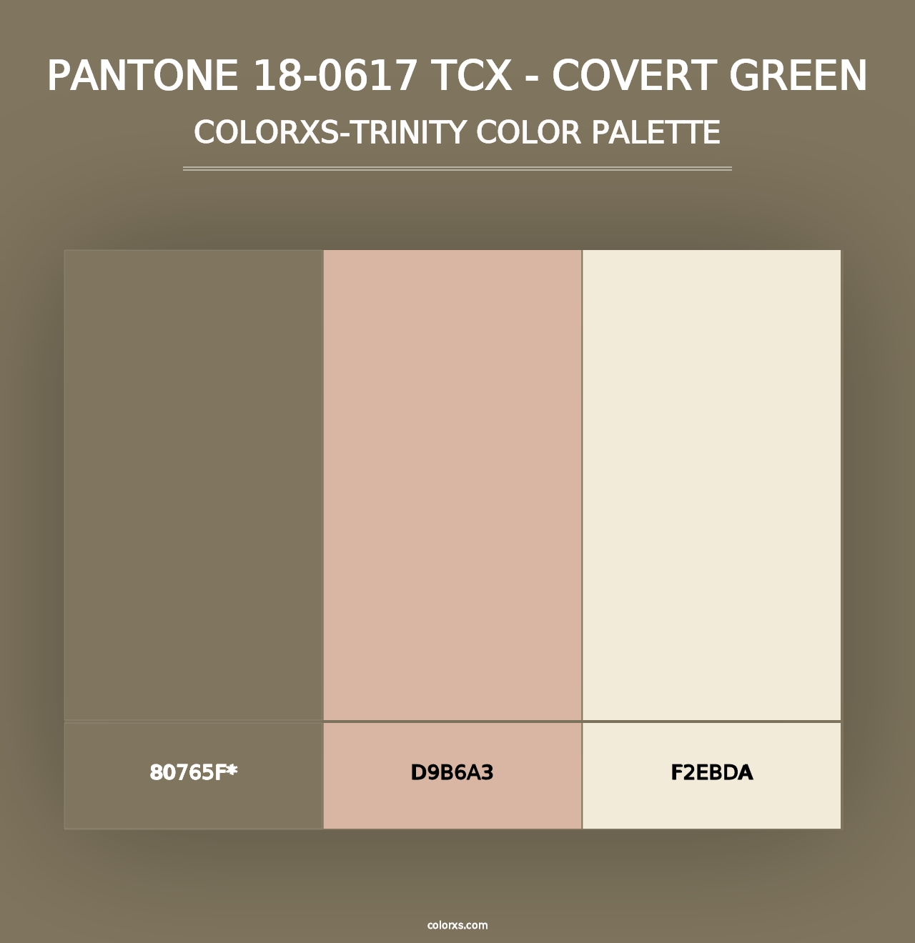 PANTONE 18-0617 TCX - Covert Green - Colorxs Trinity Palette