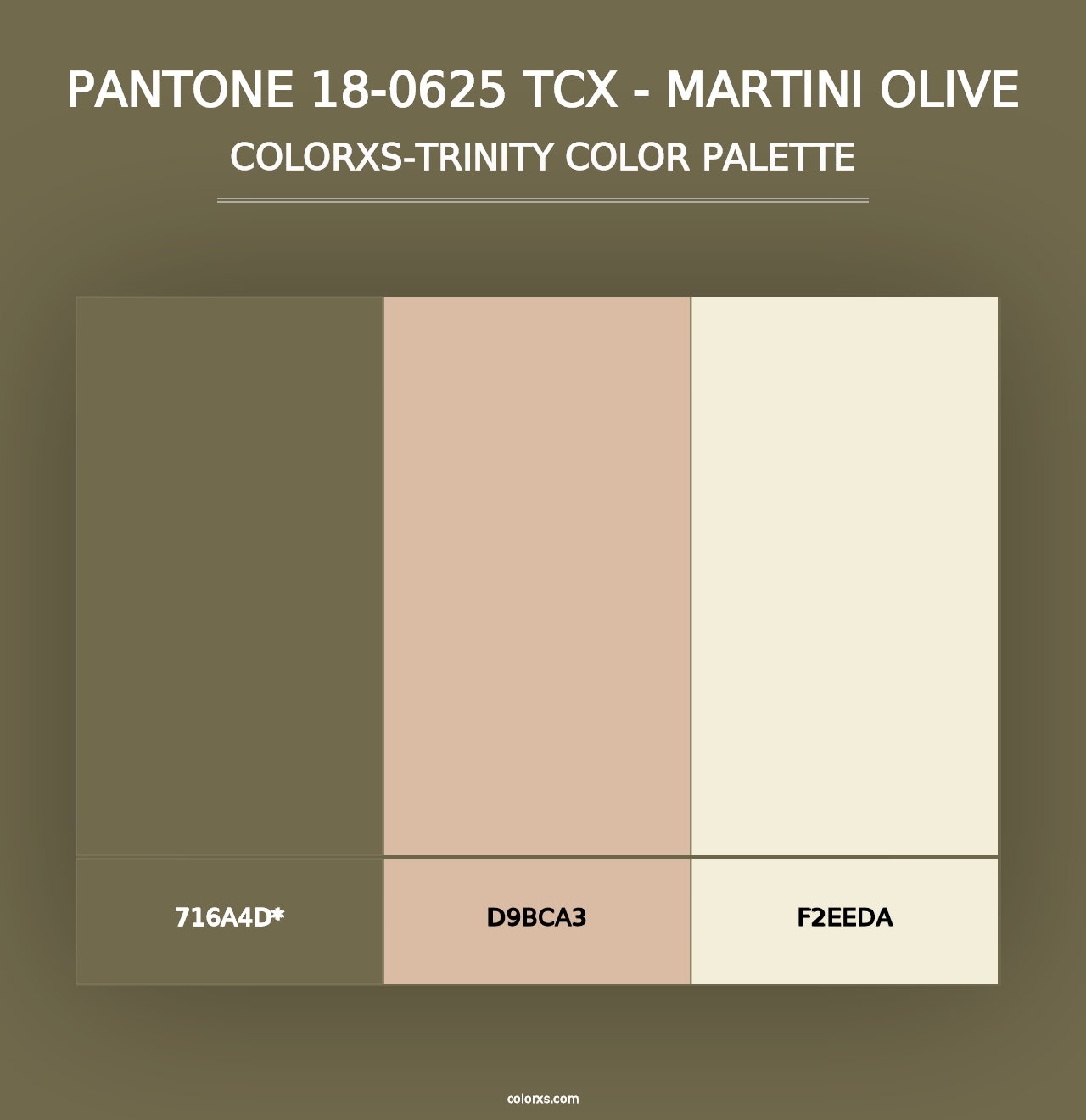 PANTONE 18-0625 TCX - Martini Olive - Colorxs Trinity Palette