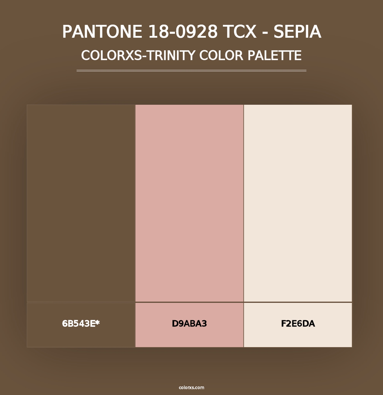 PANTONE 18-0928 TCX - Sepia - Colorxs Trinity Palette