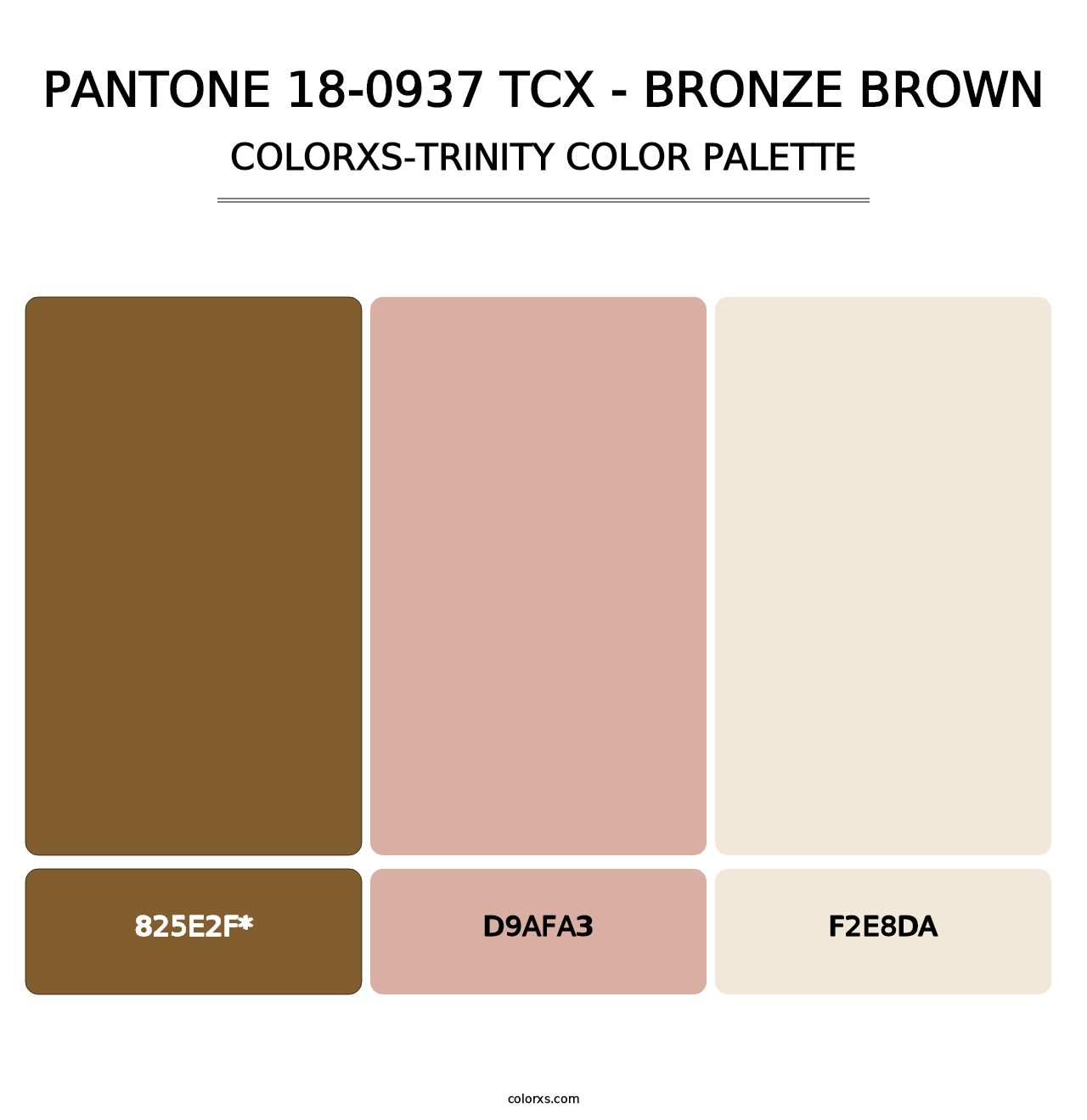 PANTONE 18-0937 TCX - Bronze Brown - Colorxs Trinity Palette