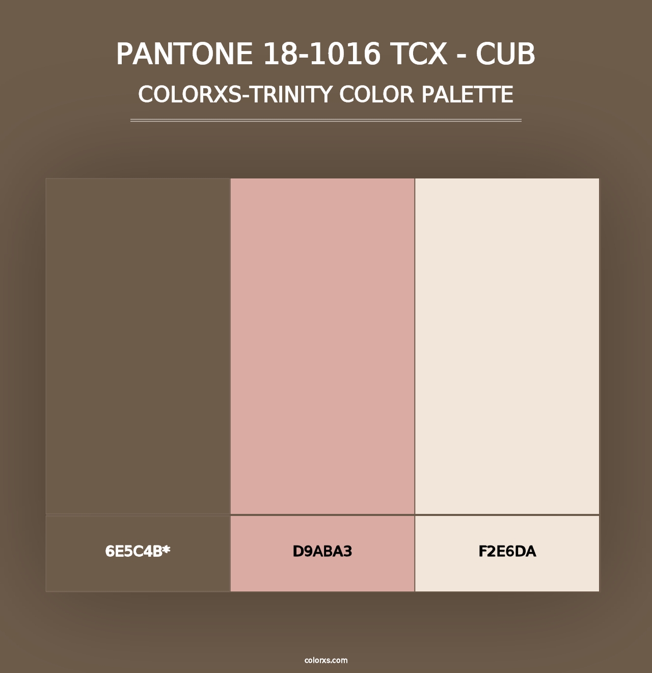 PANTONE 18-1016 TCX - Cub - Colorxs Trinity Palette