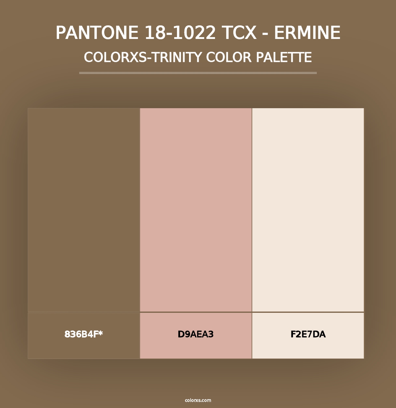 PANTONE 18-1022 TCX - Ermine - Colorxs Trinity Palette