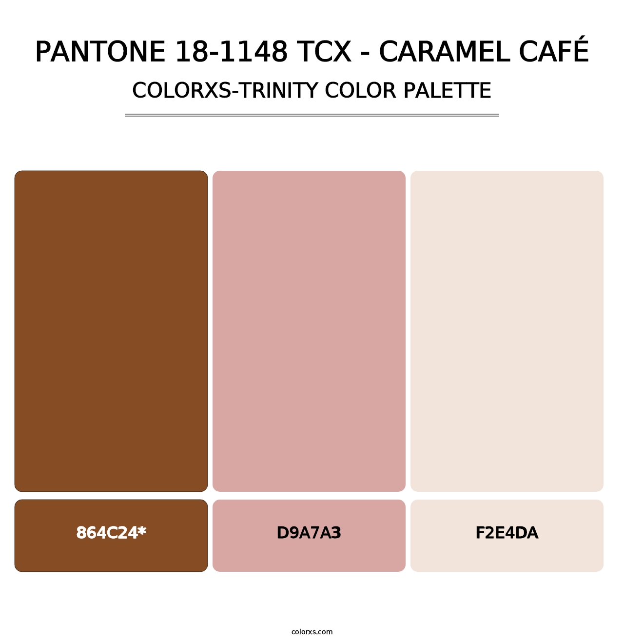 PANTONE 18-1148 TCX - Caramel Café - Colorxs Trinity Palette