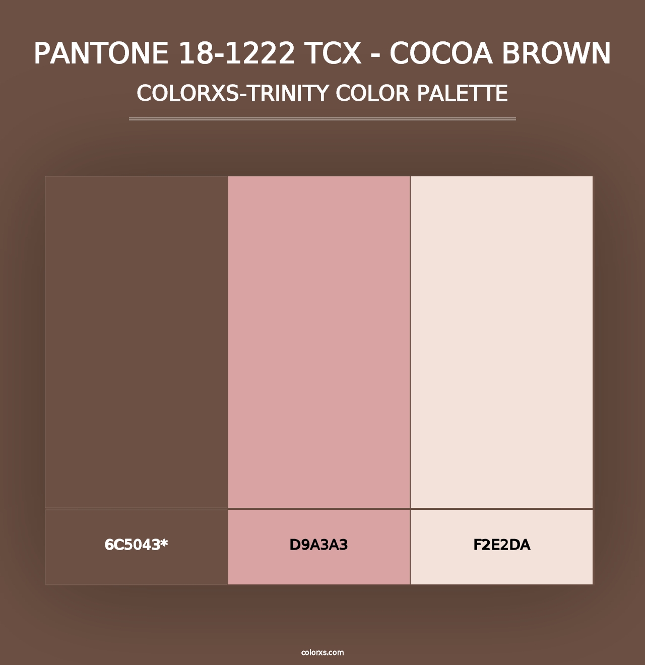 PANTONE 18-1222 TCX - Cocoa Brown - Colorxs Trinity Palette