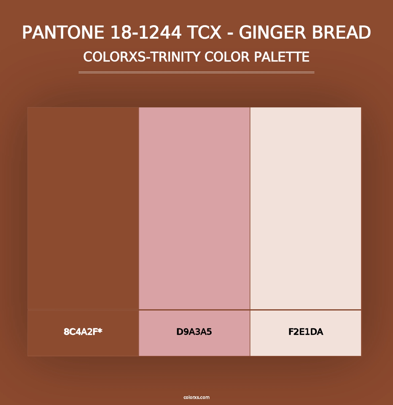 PANTONE 18-1244 TCX - Ginger Bread - Colorxs Trinity Palette