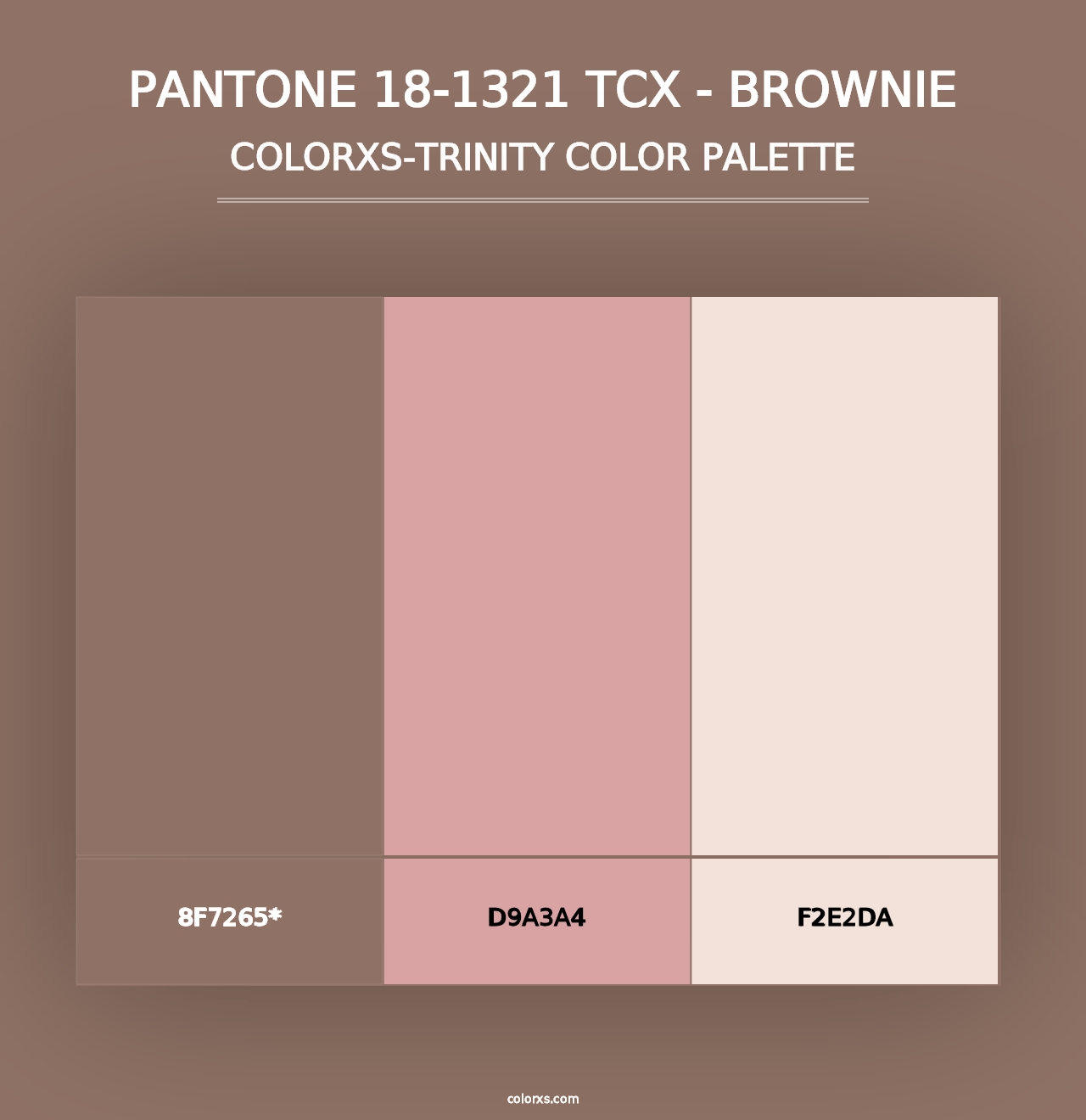 PANTONE 18-1321 TCX - Brownie - Colorxs Trinity Palette